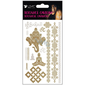 Tattoo decals gold and silver 15 x 9 cm 1134