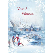 Ditipo Playing card Merry Christmas Children's choir Fere Angeli Marcela Miková Fish fish 224 x 157 mm