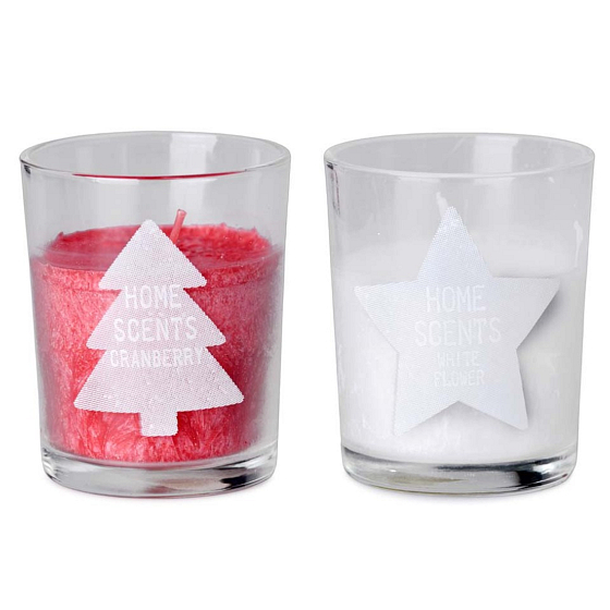 Adpal Stearin Home Scents scented candle in glass 60 x 65 mm mix of colours