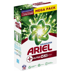 Ariel Aquapuder Ultra Oxi Effect washing powder for white, coloured and black laundry 70 doses 4.55 kg