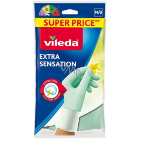 Vileda Extra Sensation rubber gloves size M/8 1 pair