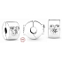 Charm Sterling silver 925 Disney Mickey Mouse & Minnie Mouse, stopper, clip bead for bracelet