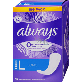 Always Daily Protect Long Unscented Intimate Pads 48 pieces