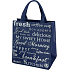 Niteola shopping bag, 34 × 36 × 22 cm, blue with inscriptions