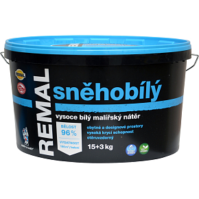 REMAL Snow White high white wall paint, 15+3 kg