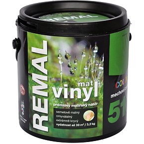 REMAL Vinyl Color mat washable paint for walls, 510 moss green, 3.2 kg