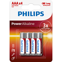 Philips Power Alkaline Batteries 2 pcs AAA LR03 Micro 1.5V