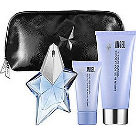 Thierry Mugler Angel perfumed water for women 25 ml + body lotion 30 ml + shower gel 30 ml + handbag, gift set