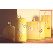 Lima Blooming meadow candle yellow prism 45 x 120 mm 1 piece