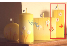 Lima Blooming meadow candle yellow prism 45 x 120 mm 1 piece