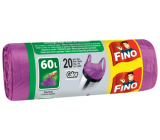Fino Color Trash bags with handles purple, 13 µm, 60 liters, 59 x 72 cm, 20 pieces