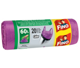Fino Color Trash Bags with Handles Purple, 13 µm, 60 liters, 59 x 72 cm, 20 pieces