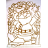 Window foil without glue Santa Claus gold glitter arch 30 x 20 cm