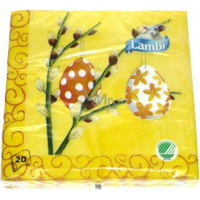 Lambi Paper napkins 3 ply 33 x 33 cm 20 pieces Easter Eggs with cats