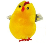 Chicken with feather 4 cm, 1 piece