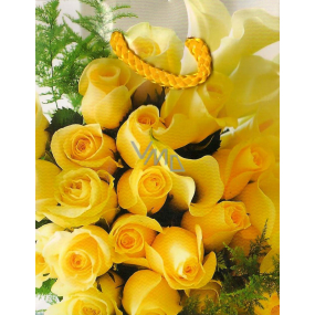 Nekupto Gift paper bag 14 x 11 x 6.5 cm Yellow roses 800 01 BS
