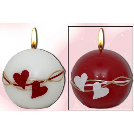 Lima Valentine's scented candle red ball 60 mm 1 piece