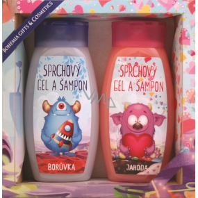 Bohemia Gifts Monsters shower gel 250 ml + hair shampoo 250 ml, cosmetic set
