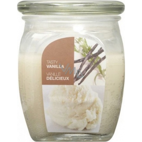 Bolsius Aromatic Tasty Vanilla - Vanilla scented candle in glass 92 x 120 mm 830 g, burning time 100 hours