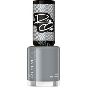 Rimmel London 60 Seconds Chameleon Color by Rita Ora nail polish 807 My Gray 8 ml