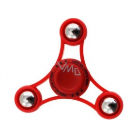 Fidget Spinner Gyro with balls anti-stress gadget red 6.5 x 6.5 cm