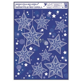 Window foil without glue corner with glitter and snow effect of the star 38 x 30 cm No. 3