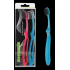 MegaSmile Black Whitening Loop Soft Toothbrush Lightest in the world with bulkier handle 2 pieces different colours, duopack