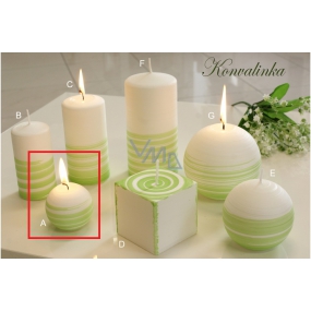 Lima Aromatic spiral Lily of the valley candle white - green ball 60 mm 1 piece