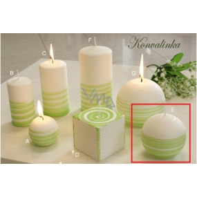 Lima Aromatic spiral Lily of the valley candle white - green ball 80 mm 1 piece