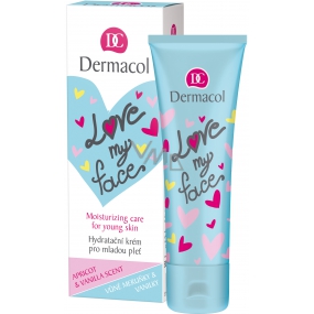 Dermacol Love My Face Apricot and vanilla moisturizing cream for young skin 50 ml