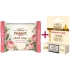Green Pharmacy Intensive Relief 5 Oils lip balm 2 x 3,6 g + Damask Rose and Shea Butter toilet soap 100 g, cosmetic set
