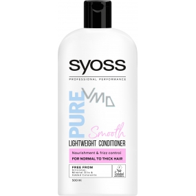 Syoss Pure Smooth nourishment and smoothing waves, light balm for normal to coarse hair 500 ml