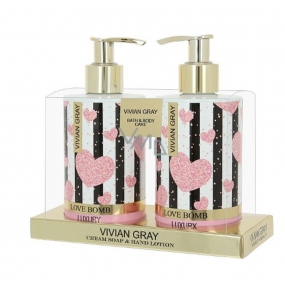 Vivian Gray Love Bomb luxury liquid soap 250 ml + hand lotion 250 ml, cosmetic set