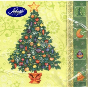 Nekupto Paper napkins 3 ply 33 x 33 cm 20 pieces Christmas green tree