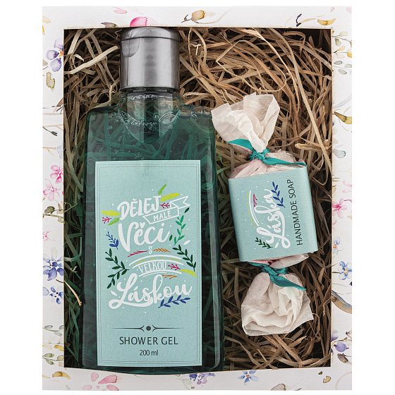 Bohemia Gifts Love shower gel 200 ml + soap 30 g, cosmetic set