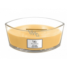 WoodWick Oat Flower - Oat flower scented candle with wooden wide wick and boat lid 453 g