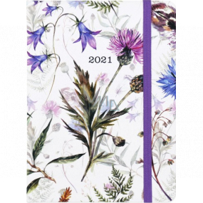 Albi Diary 2021 daily White flowers 17 x 12.6 x 2.4 cm