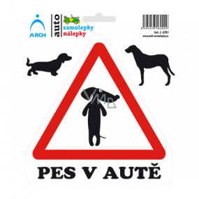 Arch Car Sticker Dog in the Car - Standing 2009 15 x 17.5 cm