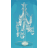 Glass tree with clear ornaments 16 cm