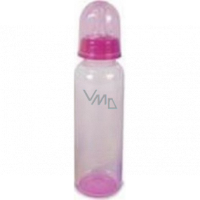 First Steps Transparent 0+ baby bottle Pink 250 ml