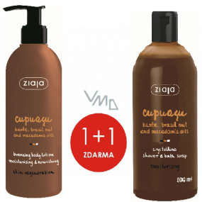 Ziaja Cupuacu bronze body lotion 300 ml + crystalline soap for shower and bath 500 ml, duopack