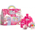 Grace Cole Glitter Fairies colored crayons + sparkling bath ball 2 x 100 g + washing gel 50 ml + bath foam 300 ml + washing sponge, cosmetic set for children