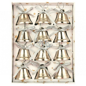 Silver bells 2,5 cm 12 pieces in box