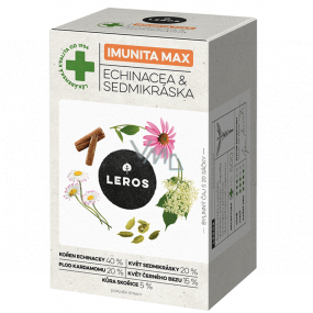 Leros Immunity Max Echinacea and Daisy herbal tea to support the body's natural defences 20 x 1.2 g