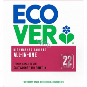 ECOVER Dishwasher Tablets All-in-One Lemon & Tangerine eco-friendly dishwasher tablets 22 pcs