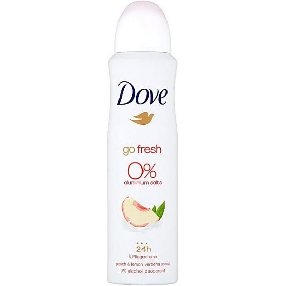 Dove Go Fresh Peach & Lemon Verbena Scent deodorant spray for women without aluminium salts 150 ml