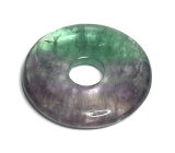 Fluorite Rainbow Donut natural stone 30 mm, stone of geniuses