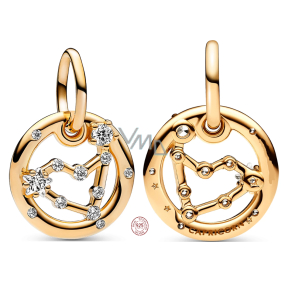 Charm Sterling silver 925 Gold plated Capricorn zodiac sign, bracelet pendant