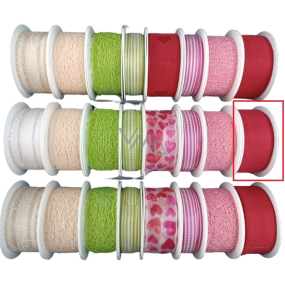 Nekupto Fabric ribbon Red 2,5 m x 25 mm