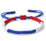 National colors bracelet, handmade braided, adjustable size